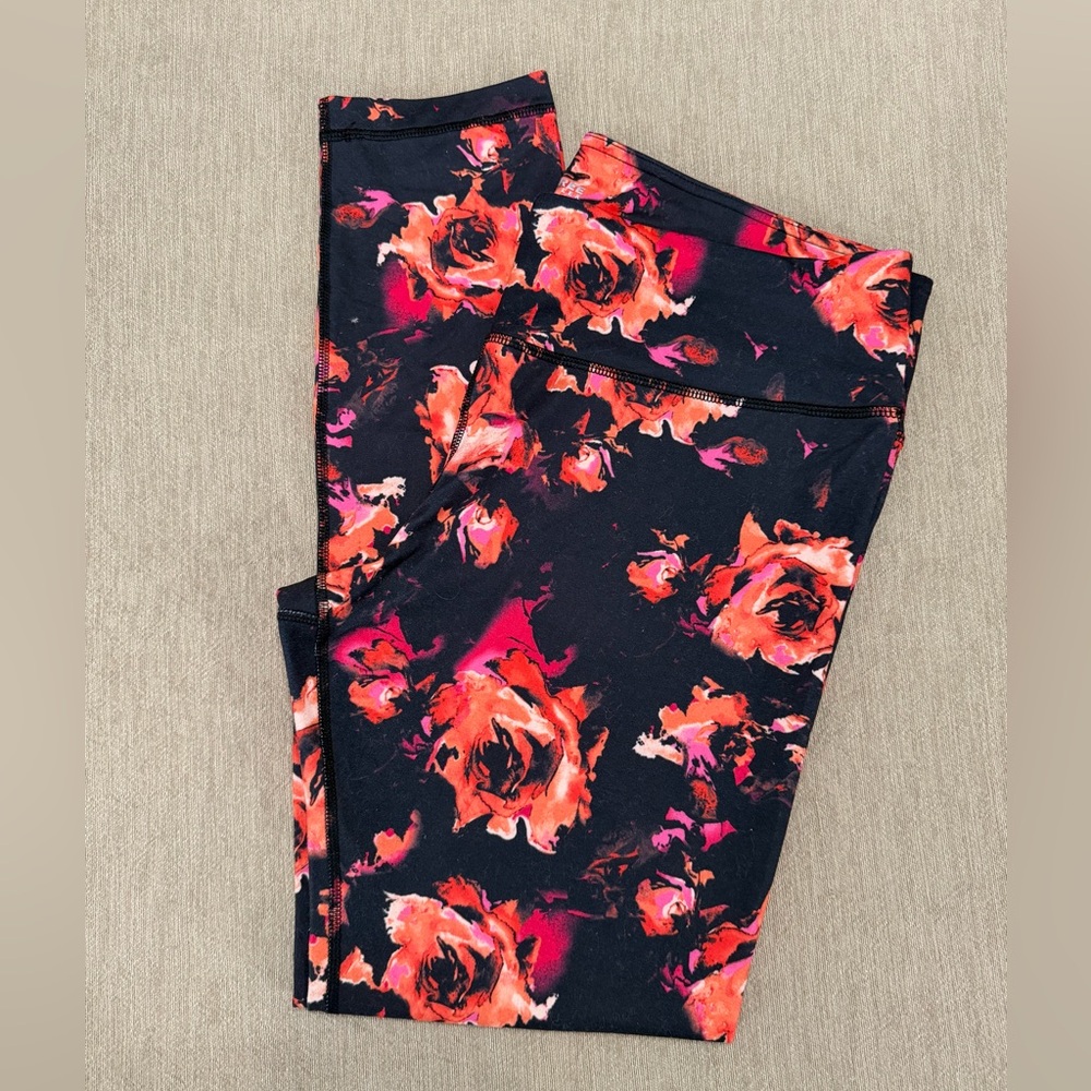 Floral Print Leggings, Size XL, Like New!
